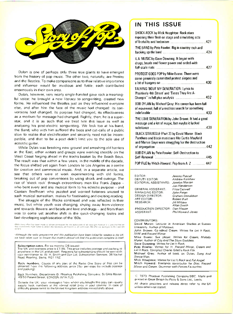Story of pop 1974 雑誌 Story of pop 1974 雑誌